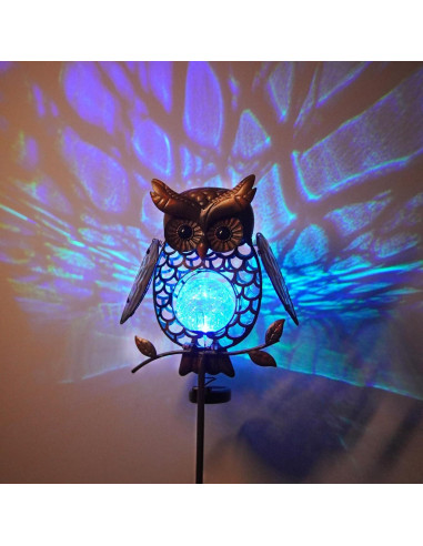 Luces Solares Decorativas HONGLAND Búho para Jardín 121.9cm