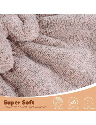 Gorro de Microfibra Grande SUNLAND para Secado de Cabello 34x28cm