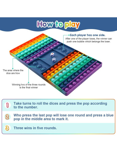 Juego Antiestrés Pop GOHEYI Tablero Ajedrez Multijugador