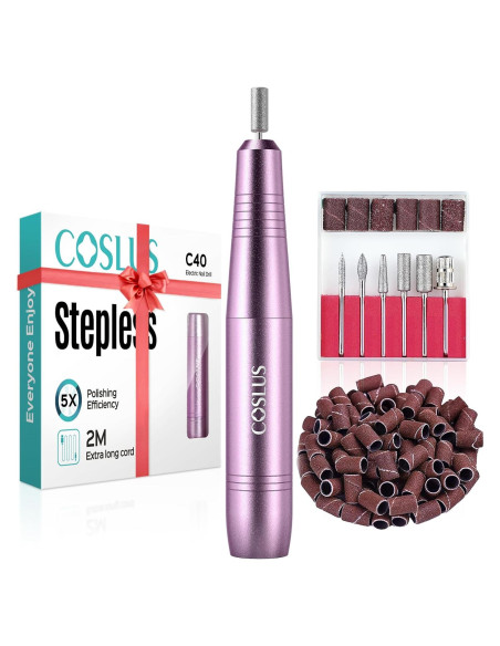 Taladro de Uñas Eléctrico COSLUS A07 Portátil con 6 Puntas Taladro de Uñas Eléctrico COSLUS A07 Portátil con 6 Puntas