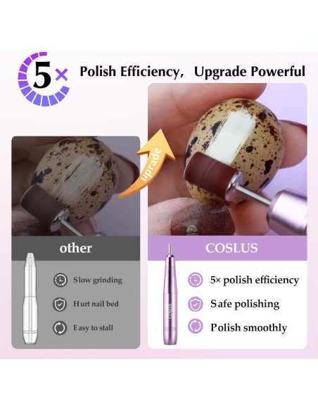 Taladro de Uñas Eléctrico COSLUS A07 Portátil con 6 Puntas Taladro de Uñas Eléctrico COSLUS A07 Portátil con 6 Puntas