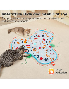 Juguete Interactivo para Gatos Potaroma Cargable Floral 3 en 1 2