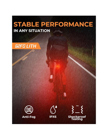Luz Trasera Recargable G2FS LITH DR104 150 Lúmenes IPX6