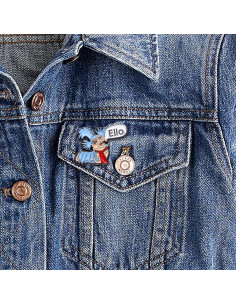 Pins de Esmalte Vintage Gusano Ello para Mochilas y Ropa 2
