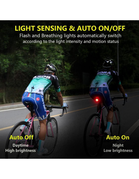 Luz Trasera Inteligente PADONOW Q4 LED Recargable IPX6 Luz Trasera Inteligente PADONOW Q4 LED Recargable IPX6