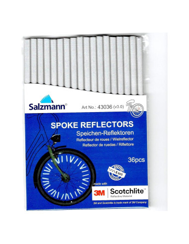 Reflectores de Radios Salzmann 36 Piezas 3M Scotchlite Plata