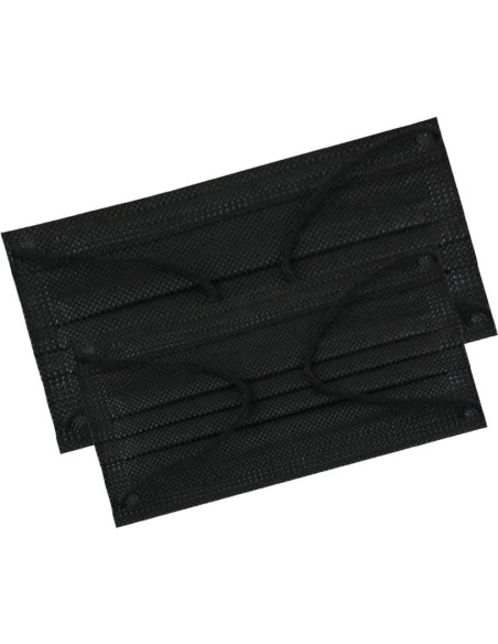 Mascarillas Desechables 3 Capas Negras 50 Pcs Adulto Unisex Mascarillas Desechables 3 Capas Negras 50 Pcs Adulto Unisex