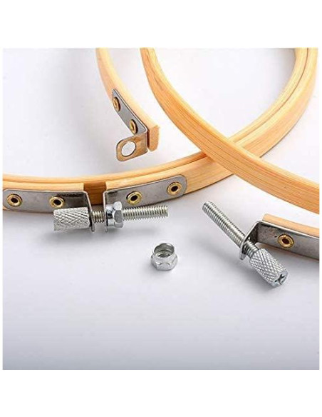 Juego de Aros de Bordado Faylapa 3" Ajustable 16 Piezas Juego de Aros de Bordado Faylapa 3" Ajustable 16 Piezas