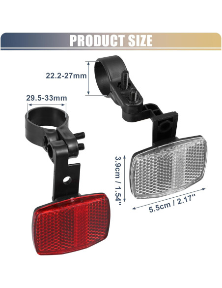 Kit de Reflectores de Bicicleta X AUTOHAUX 10 Piezas Rojo y Blanco Kit de Reflectores de Bicicleta X AUTOHAUX 10 Piezas Rojo y Blanco