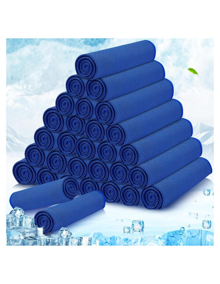 Toallas Enfriadoras MENOLY 30 Paquetes Microfibra Azul Oscuro Toallas Enfriadoras MENOLY 30 Paquetes Microfibra Azul Oscuro