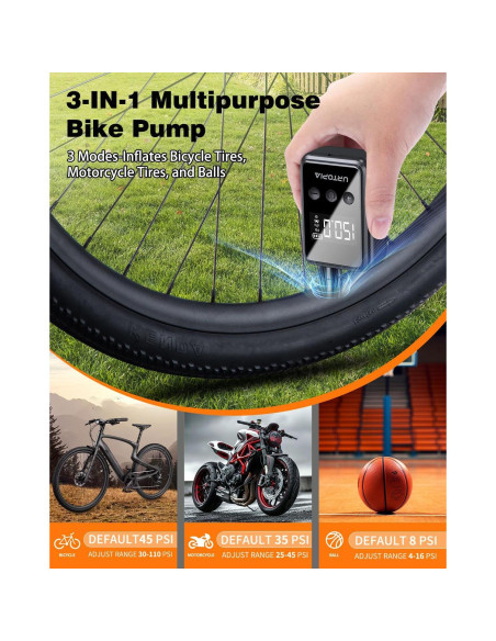 Bomba de Neumáticos Eléctrica URTOPIA HW-125-5 150 PSI Portátil Bomba de Neumáticos Eléctrica URTOPIA HW-125-5 150 PSI Portátil