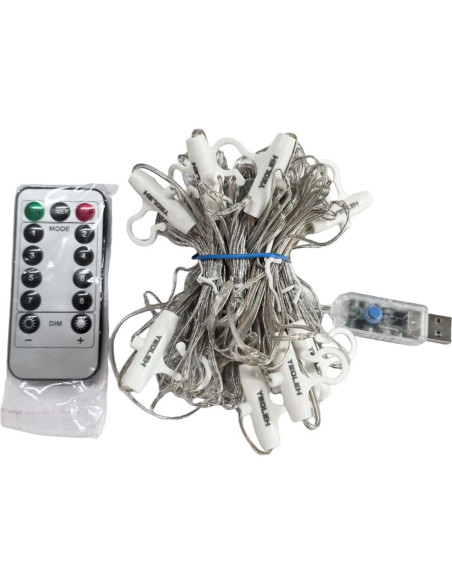 Luces de Cuerda de Cortina YEOLEH Multicolor 2.4x1.8m USB Luces de Cuerda de Cortina YEOLEH Multicolor 2.4x1.8m USB