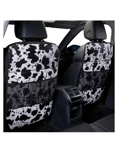 Protectores de Asiento de Coche LSBS Estampado de Vaca 2 Pzs