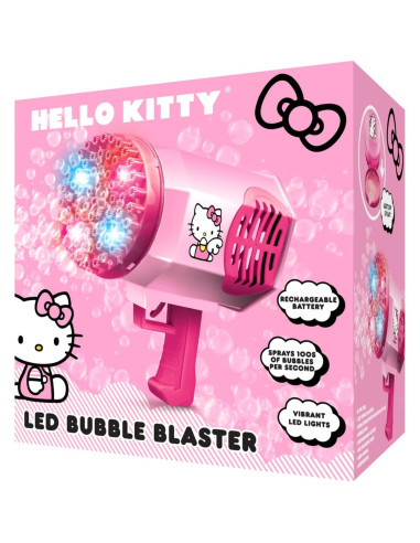 Blaster de Burbujas LED Hello Kitty - 69 Huecos, Batería Recargable