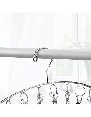 Perchero Toplife de Acero Inoxidable con 10 Clips - Juego de 4