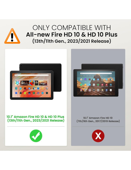 Funda MoKo para Kindle Fire HD 10 y 10 Plus - Plegable Slim, Negro Funda MoKo para Kindle Fire HD 10 y 10 Plus - Plegable Slim, Negro