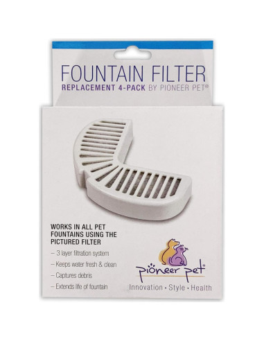 Filtros de Reemplazo para Fuente de Agua Pioneer Pet - 4 Unidades