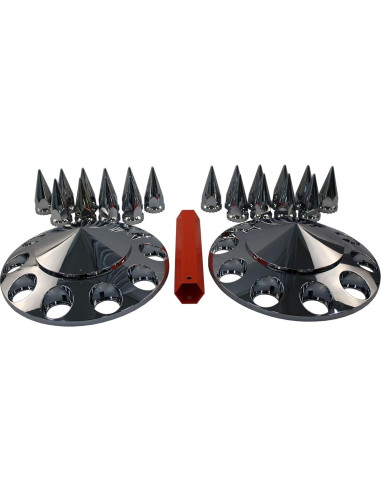 Conjunto Cubiertas de Eje MRJLK ABS Cromado 20" 22.5" 24.5"