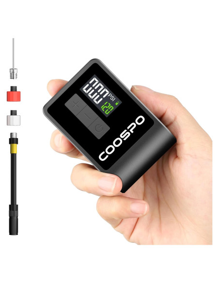 Bomba de Bicicleta Eléctrica CooSpo AP-B1, 120 PSI, Portátil Bomba de Bicicleta Eléctrica CooSpo AP-B1, 120 PSI, Portátil