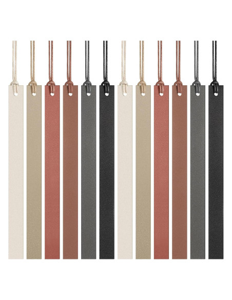 Marcadores de Piel Kosiz 12 Pcs Negro y Marrón para Lectura Marcadores de Piel Kosiz 12 Pcs Negro y Marrón para Lectura
