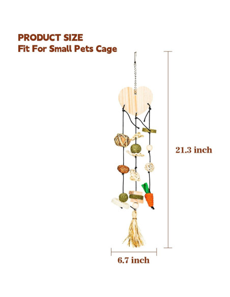 Juguetes de Masticar para Conejos Tifanso - 3 Cuerdas Naturales Juguetes de Masticar para Conejos Tifanso - 3 Cuerdas Naturales
