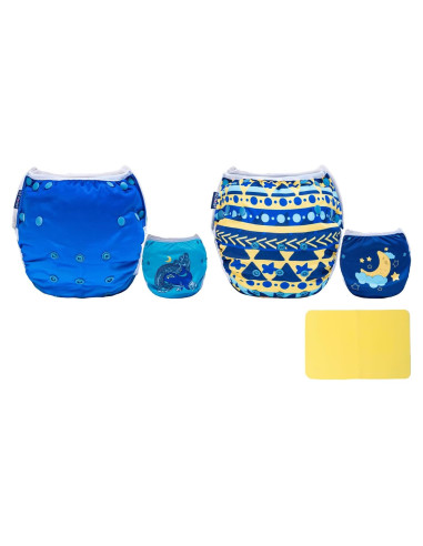 Pañales de Natación Reutilizables EZ Moms 2 Pcs Ajustables