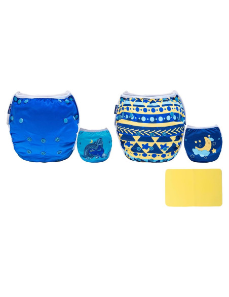 Pañales de Natación Reutilizables EZ Moms 2 Pcs Ajustables Pañales de Natación Reutilizables EZ Moms 2 Pcs Ajustables