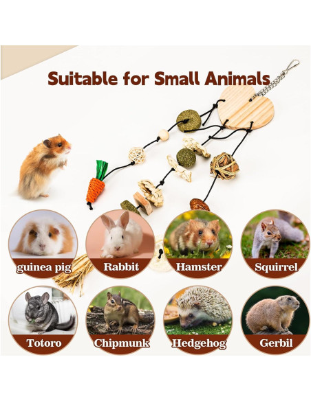 Juguetes de Masticar para Conejos Tifanso - 3 Cuerdas Naturales Juguetes de Masticar para Conejos Tifanso - 3 Cuerdas Naturales