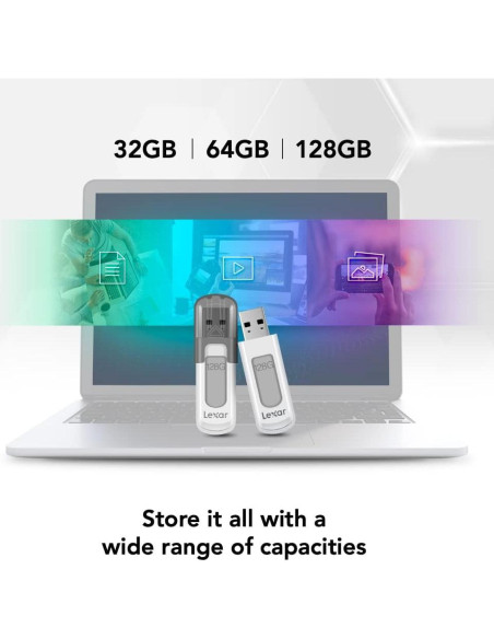 Lexar JumpDrive V100 32GB Paquete de 3 USB 3.2 Gen 1 Lexar JumpDrive V100 32GB Paquete de 3 USB 3.2 Gen 1