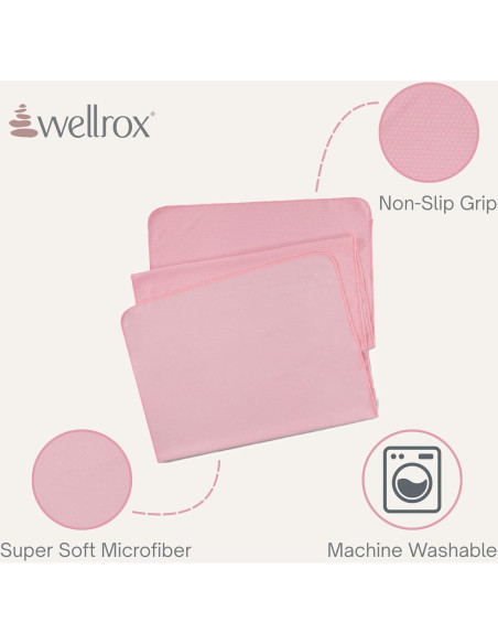 Toalla de Mat de Yoga Antideslizante Wellrox 187x66 cm Rosa Toalla de Mat de Yoga Antideslizante Wellrox 187x66 cm Rosa