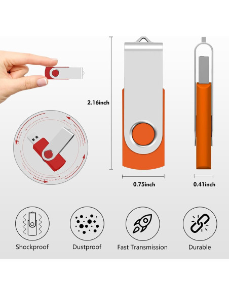 Paquete de 10 Unidades Flash USB AreTop 128MB Colores Mezclados Paquete de 10 Unidades Flash USB AreTop 128MB Colores Mezclados