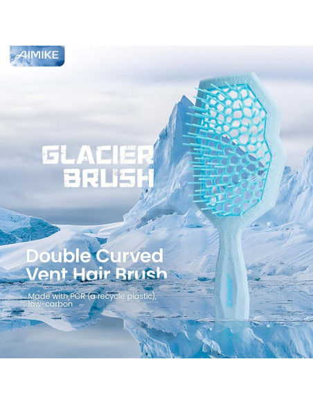 Cepillo Desenredante AIMIKE Glacier Azul para Cabello Rizado Cepillo Desenredante AIMIKE Glacier Azul para Cabello Rizado