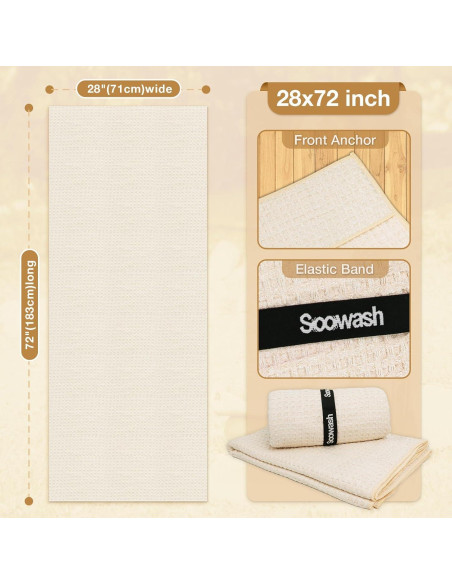 Toalla de Yoga Antideslizante SOOWASH 71x183 cm Beige 2 Pcs Toalla de Yoga Antideslizante SOOWASH 71x183 cm Beige 2 Pcs