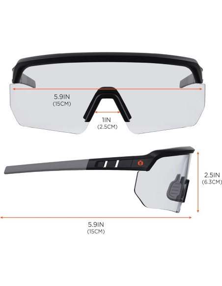 Gafas de Seguridad Ergodyne Aegir, Lente Clara, ANSI Z87.1+ Gafas de Seguridad Ergodyne Aegir, Lente Clara, ANSI Z87.1+