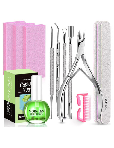 Kit de Cuidado de Uñas MORGLES con Aceite de Aloe Vera