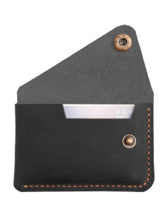 Billetera Minimalista de Cuero Turbosnail Negra - Soporte para Tarjetas 2