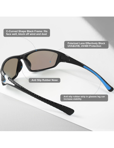 Gafas de sol polarizadas Surpassme MTGG039 UV400 azul