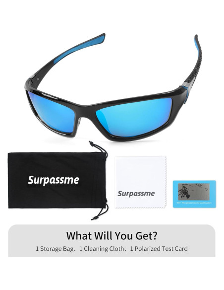 Gafas de sol polarizadas Surpassme MTGG039 UV400 azul Gafas de sol polarizadas Surpassme MTGG039 UV400 azul