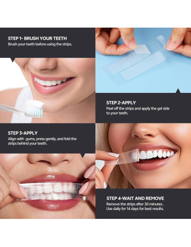 Tiras Blanqueadoras de Dientes SmileFreshness 14 Días Efectivas