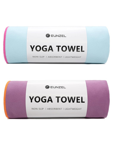 Toalla de Yoga Antideslizante Eunzel Microfibra 185x67cm 2 Piezas