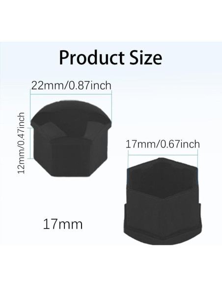 Cubiertas de Tuercas de Llantas ASUBHA 17mm - 20 Piezas Cubiertas de Tuercas de Llantas ASUBHA 17mm - 20 Piezas