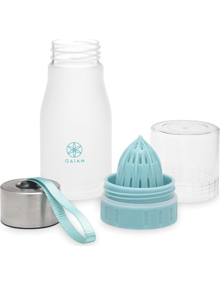 Botella de Agua Infusora de Frutas Gaiam 0.65L Libre de BPA Botella de Agua Infusora de Frutas Gaiam 0.65L Libre de BPA
