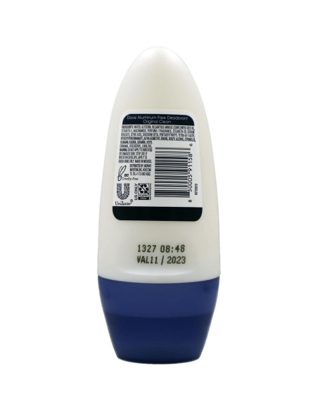 Desodorante Roll On Dove Original Clean Sin Aluminio 4x50ml Desodorante Roll On Dove Original Clean Sin Aluminio 4x50ml