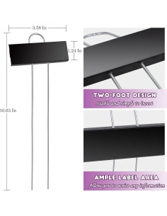 Etiquetas de Metal para Plantas FORUP, 30 Marcadores Reutilizables 2