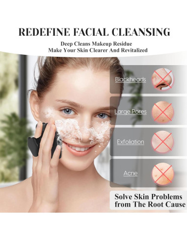 Exfoliador Facial de Silicona VWMYQ - Limpieza Profunda 7.6cm