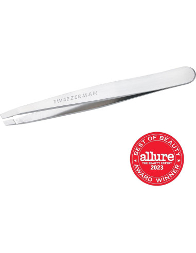 Pinzas de acero inoxidable Tweezerman - Plata platino, precisión