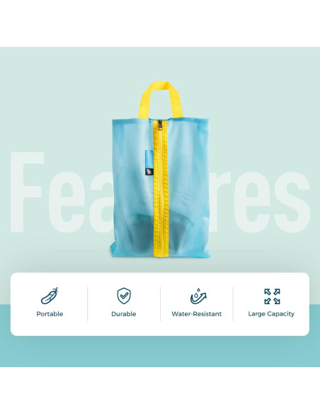 Bolsa de Zapatos Pack All Azul Resistente al Agua 34.5x22.5cm Bolsa de Zapatos Pack All Azul Resistente al Agua 34.5x22.5cm