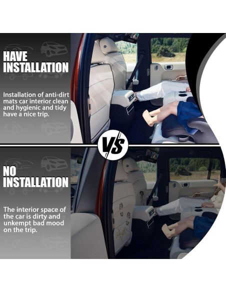 Paquete de 4 Protectores de Asiento Trasero BELEFU Impermeables Paquete de 4 Protectores de Asiento Trasero BELEFU Impermeables