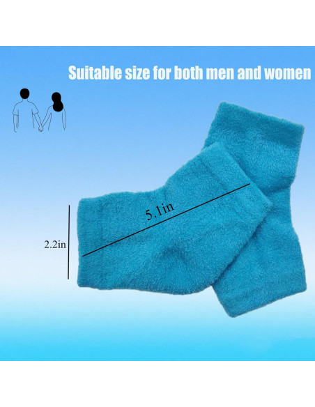 Calcetines Hidratantes de Talón VDFZHL con Aceite de Ricino - Azul Calcetines Hidratantes de Talón VDFZHL con Aceite de Ricino - Azul