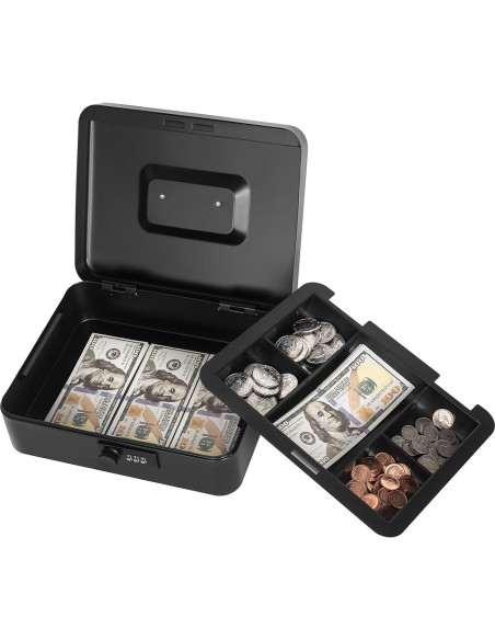 Caja de Dinero Goehiaul con Cerradura de Combinación 25x20x9cm Caja de Dinero Goehiaul con Cerradura de Combinación 25x20x9cm
